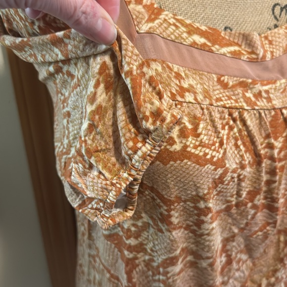 Danielrainn Snake Skin Peach Print Patterned Top - Picture 3 of 10